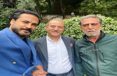 وسام حنا مع المخرج مروان بركات وبسام كوسا.