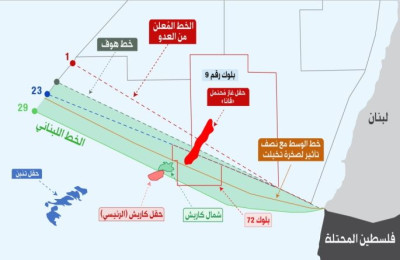 النسخة النهائية لاتفاقية ترسيم الحدود البحرية كما قدمها " هوكشتاين"